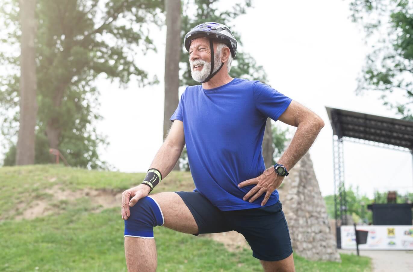 A Man Reducing His Risk Of Heart Disease Through Physical Activity