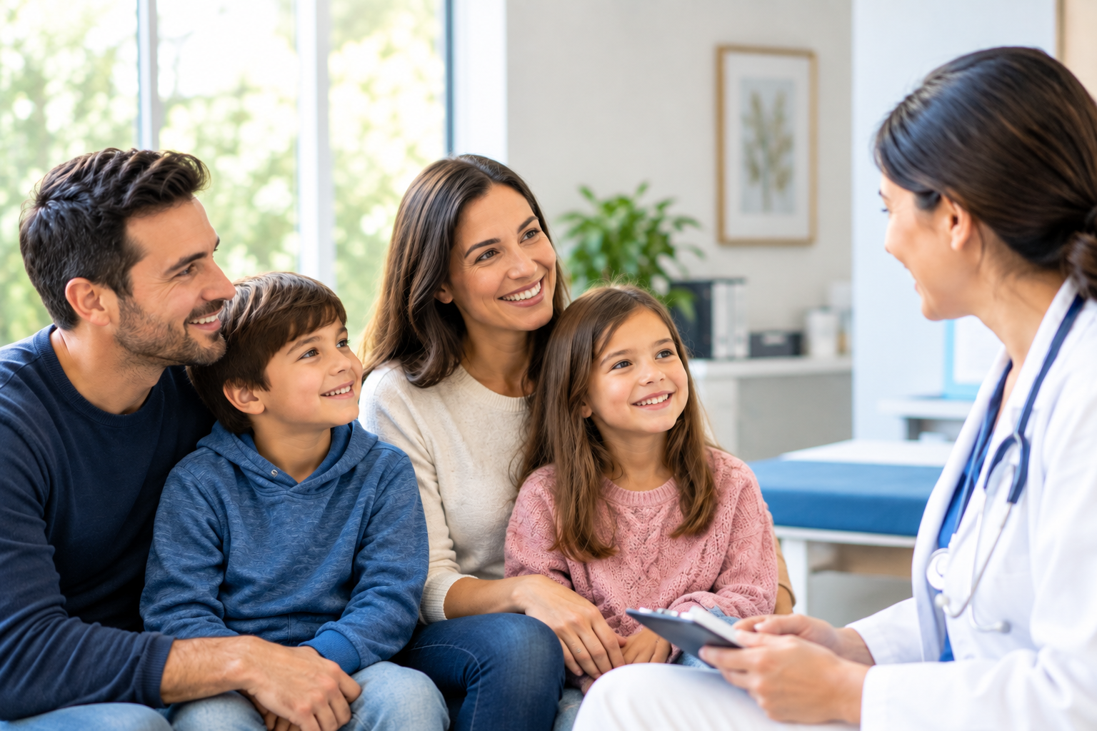 Warm Family Consultation In A Modern Clinic